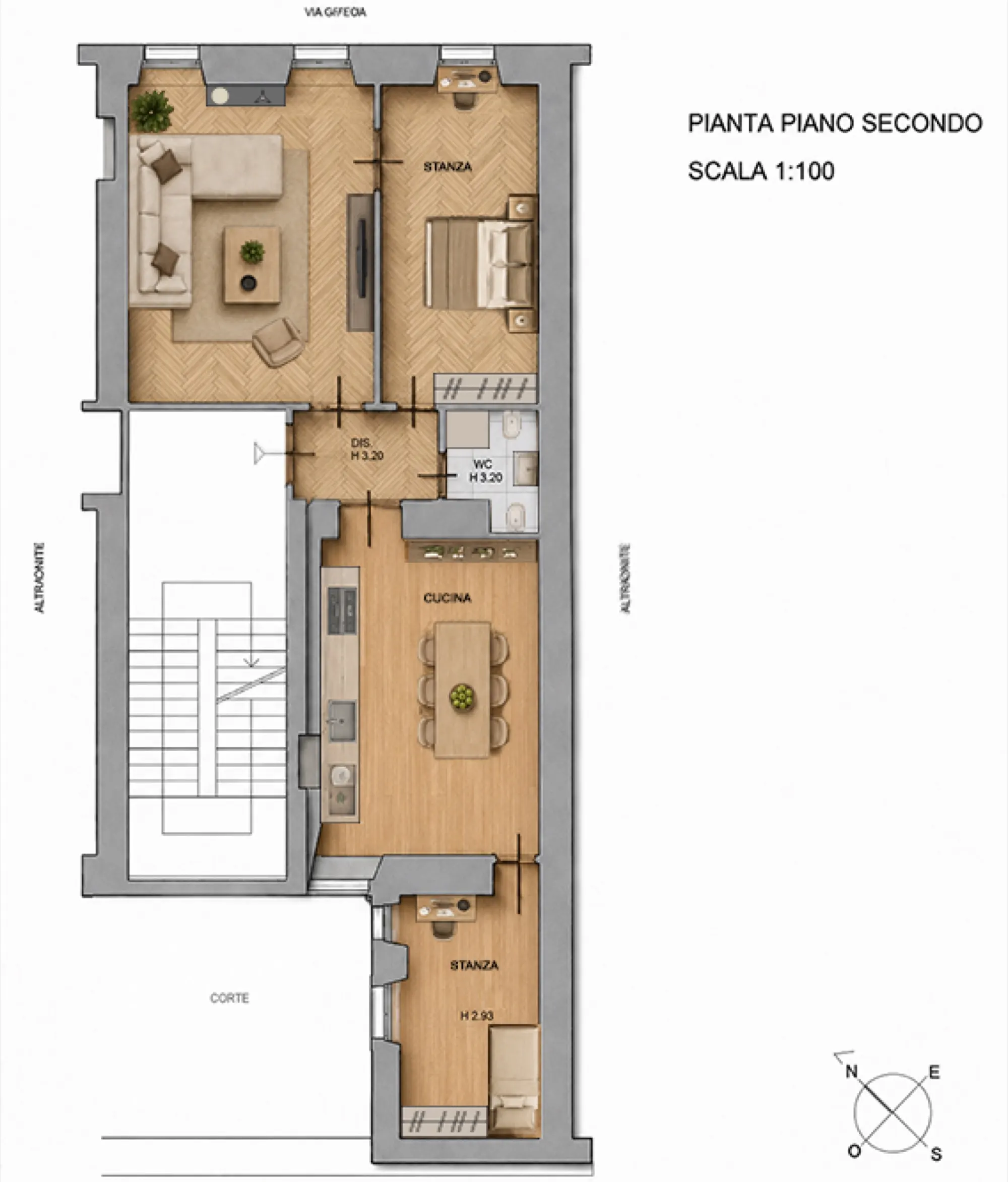 Via Roma — 114 m² in palazzo del 1830, consegnato a nuovo