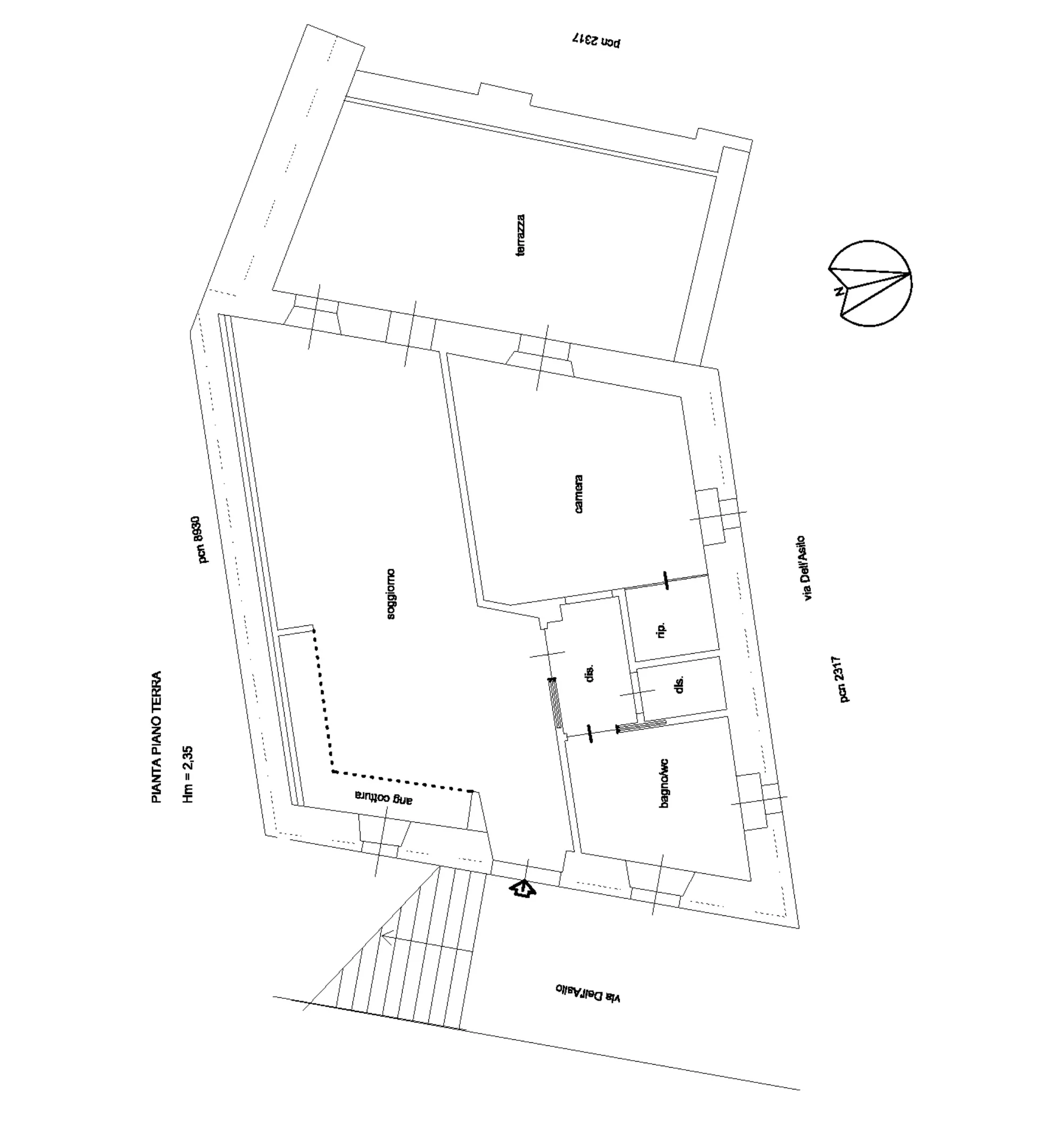 San Giusto — Bilocale con terrazza privata e vista città