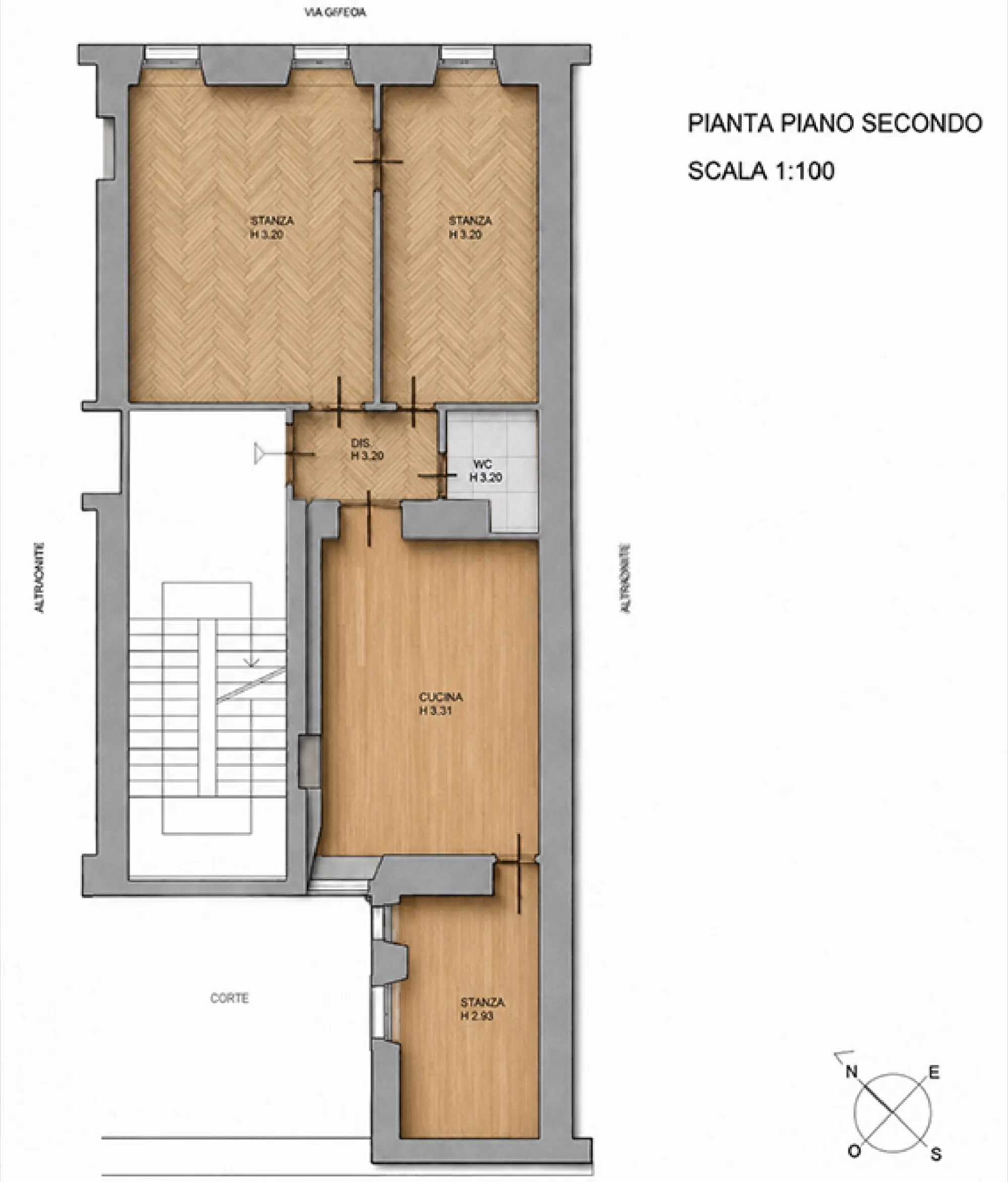 Via Roma — 114 m² in palazzo del 1830, consegnato a nuovo